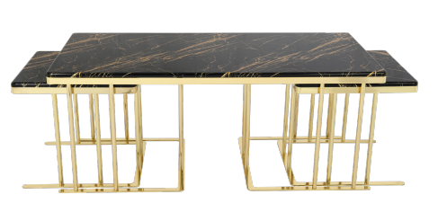 PION sofabord 2+1 (Gold/sort)